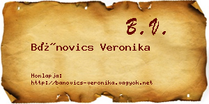 Bánovics Veronika névjegykártya