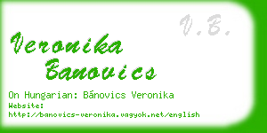 veronika banovics business card